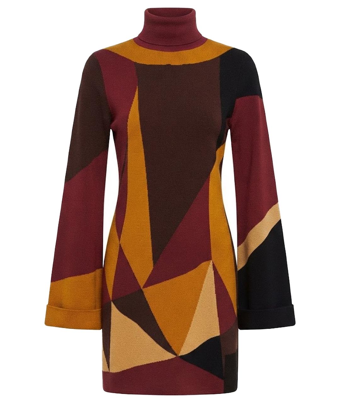 EMILIO PUCCI Мульти шерстяное повседневное платье, фото 1