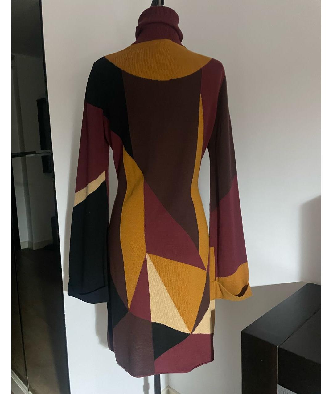 EMILIO PUCCI Мульти шерстяное повседневное платье, фото 2