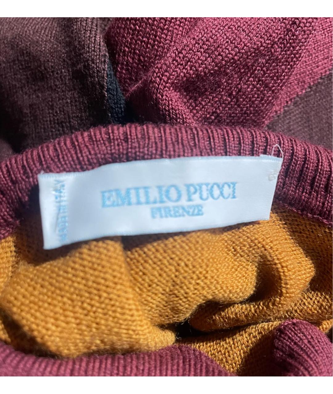 EMILIO PUCCI Мульти шерстяное повседневное платье, фото 3
