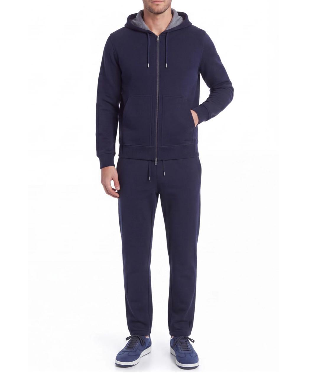 BRUNELLO CUCINELLI Синий хлопковый спортивный костюм, фото 6
