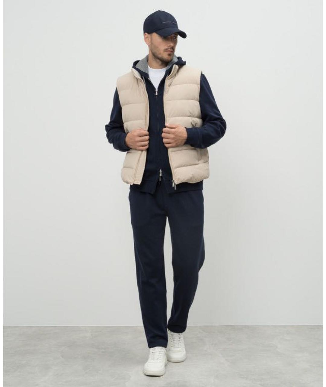 BRUNELLO CUCINELLI Синий хлопковый спортивный костюм, фото 7