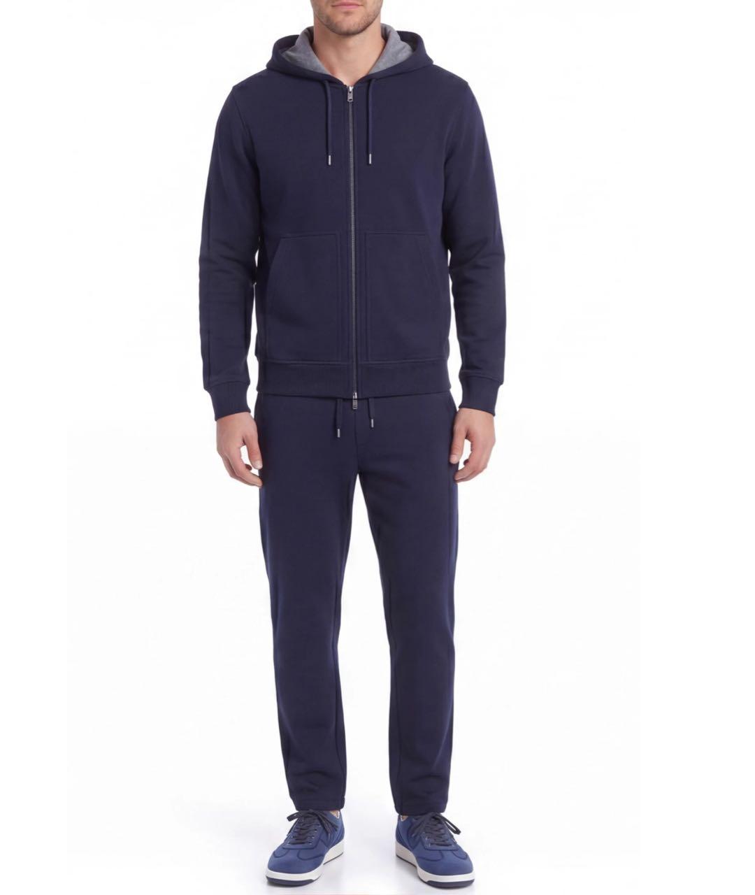 BRUNELLO CUCINELLI Синий хлопковый спортивный костюм, фото 3