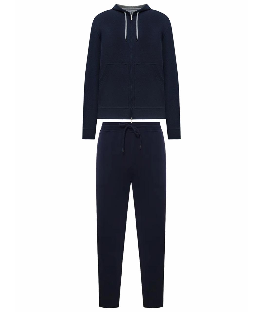 BRUNELLO CUCINELLI Синий хлопковый спортивный костюм, фото 1
