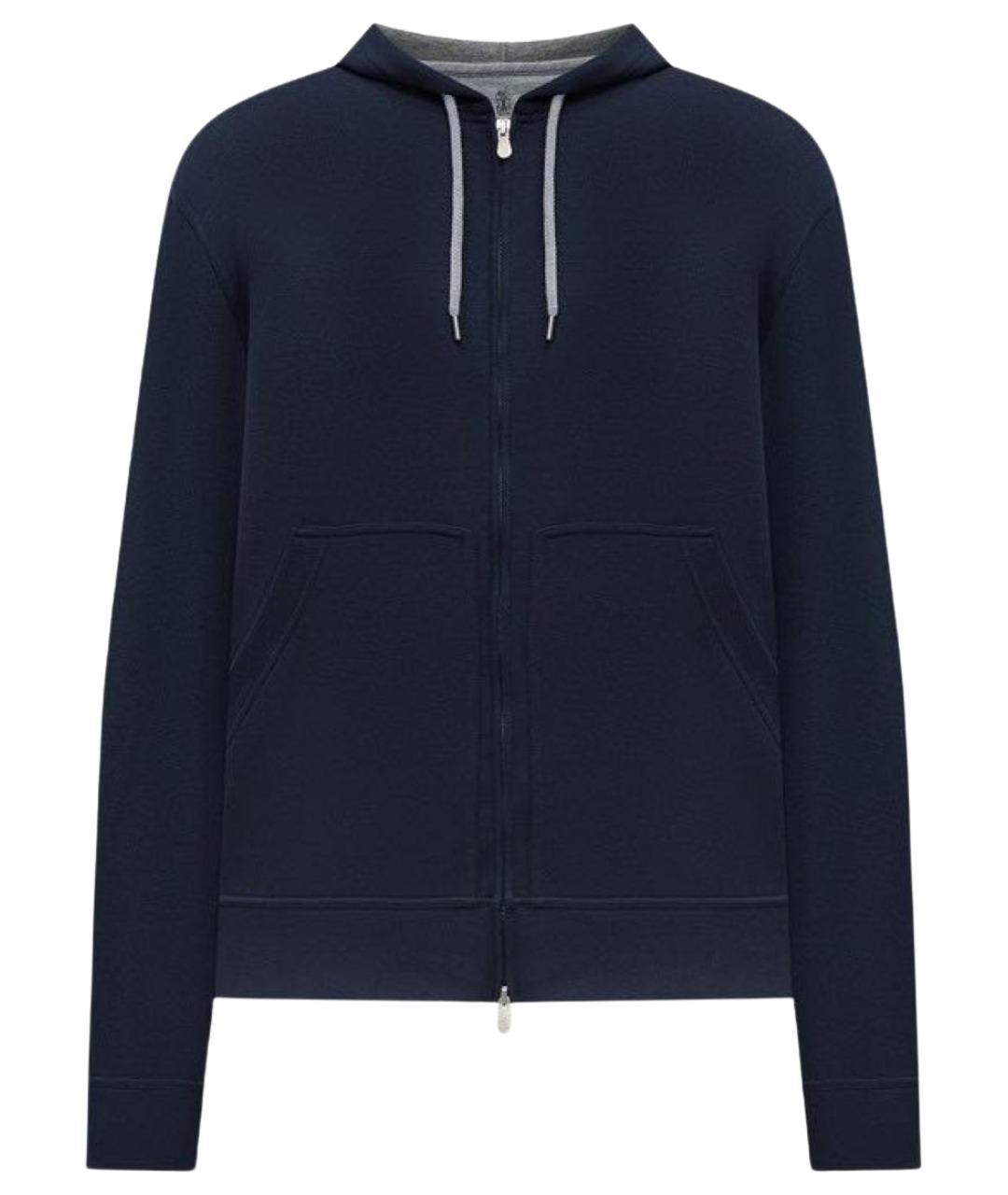 BRUNELLO CUCINELLI Синий хлопковый спортивный костюм, фото 8