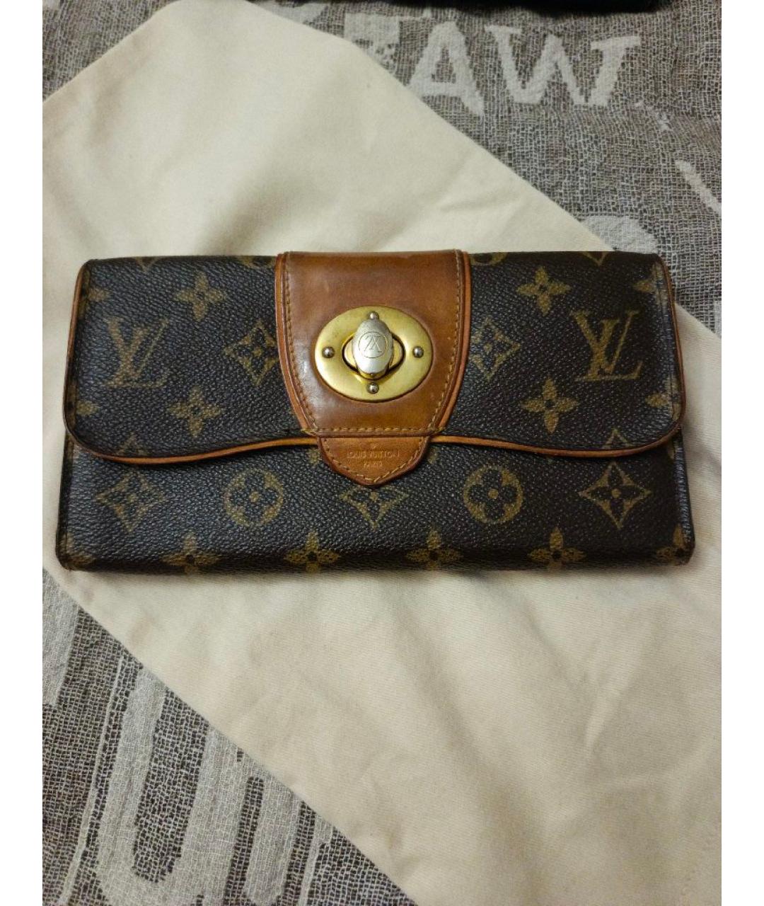 LOUIS VUITTON Коричневый кошелек, фото 5