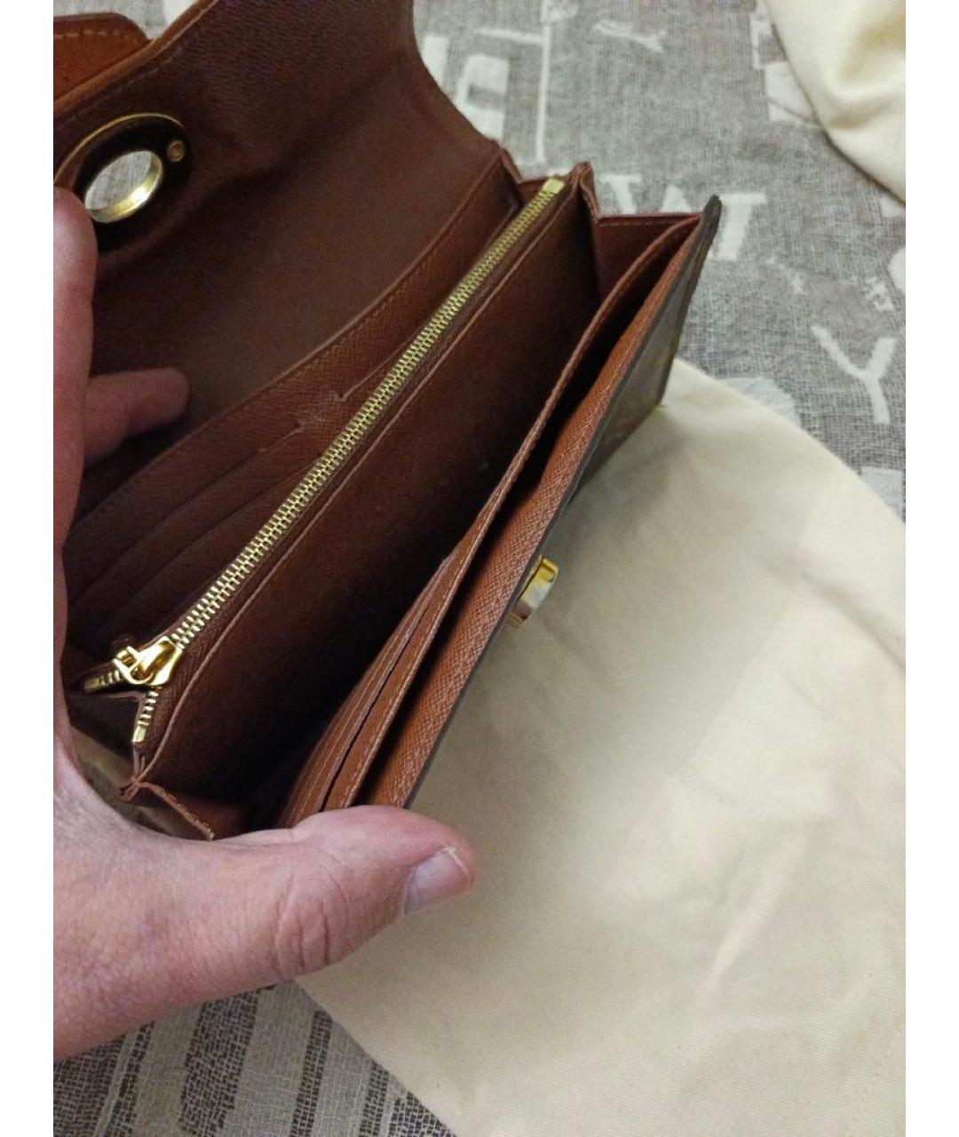 LOUIS VUITTON Коричневый кошелек, фото 4