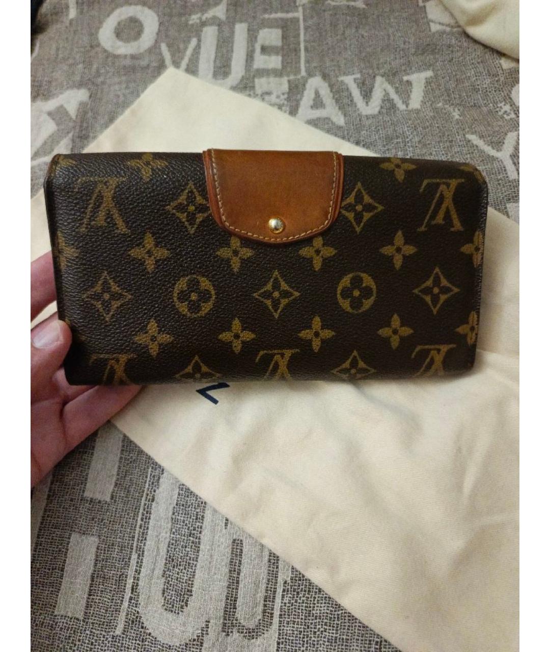 LOUIS VUITTON Коричневый кошелек, фото 3