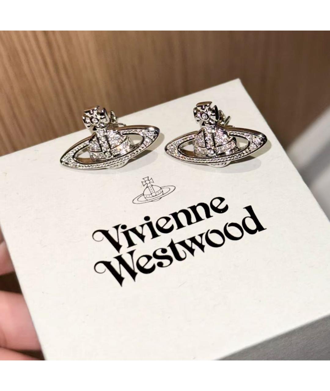 VIVIENNE WESTWOOD Серебряные латунные серьги, фото 2