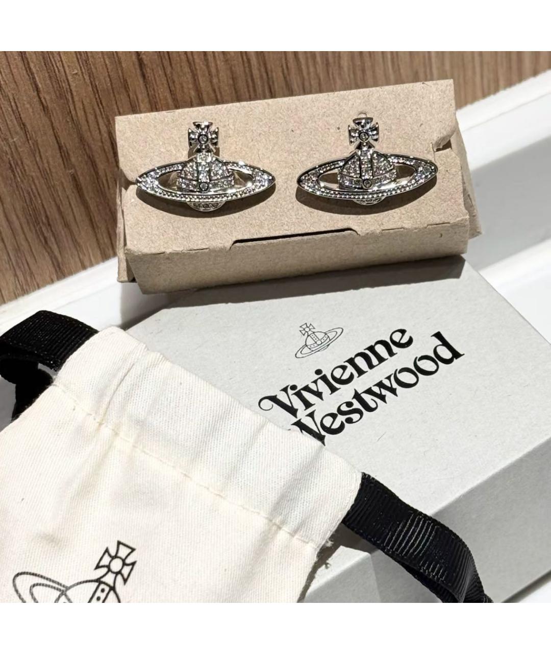 VIVIENNE WESTWOOD Серебряные латунные серьги, фото 4