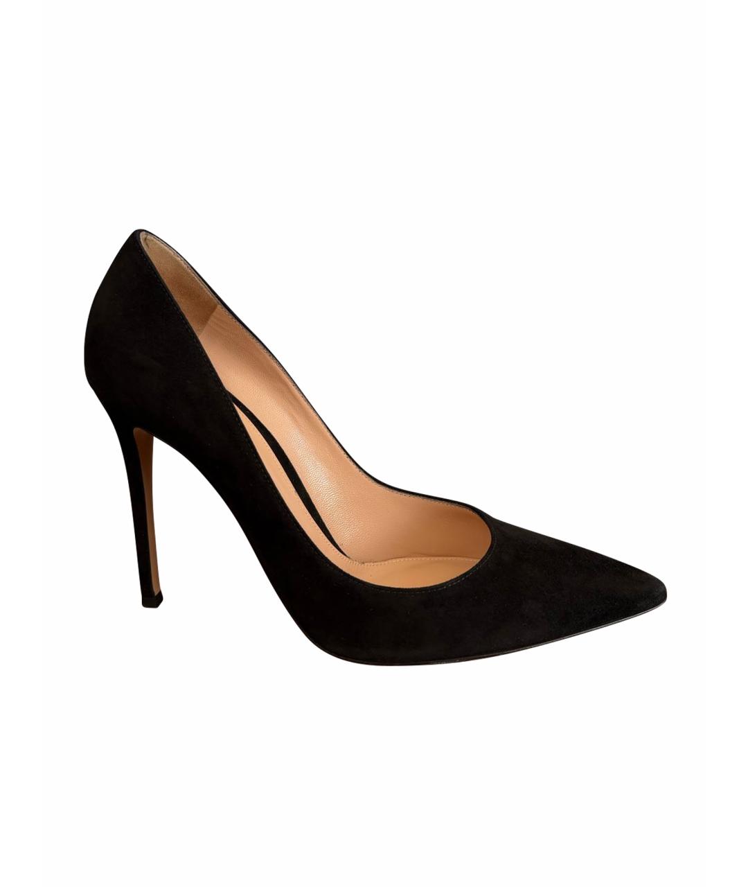 GIANVITO ROSSI Черные кожаные туфли, фото 1