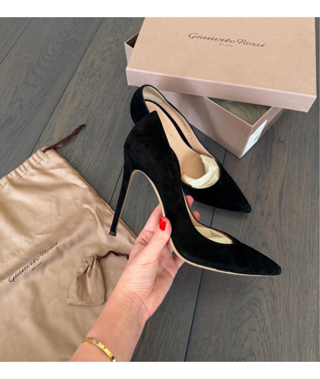 GIANVITO ROSSI Черные кожаные туфли, фото 6