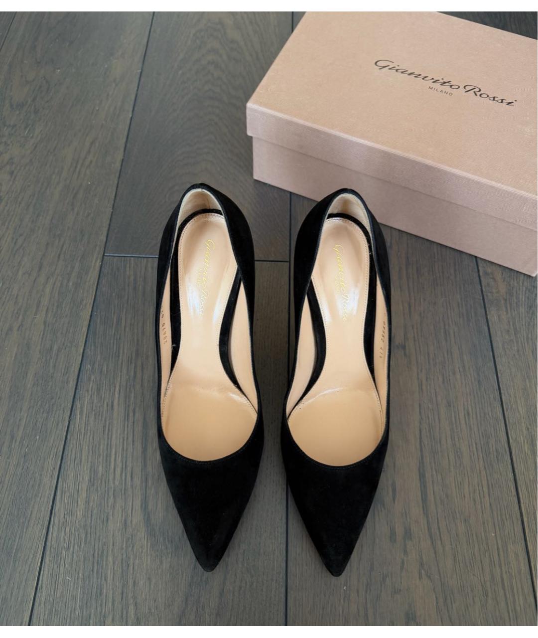GIANVITO ROSSI Черные кожаные туфли, фото 4