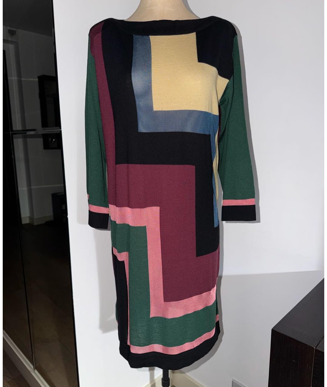 M MISSONI Мульти шерстяное повседневное платье, фото 7