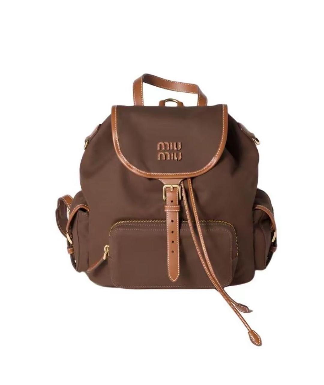 MIU MIU Коричневый рюкзак, фото 9