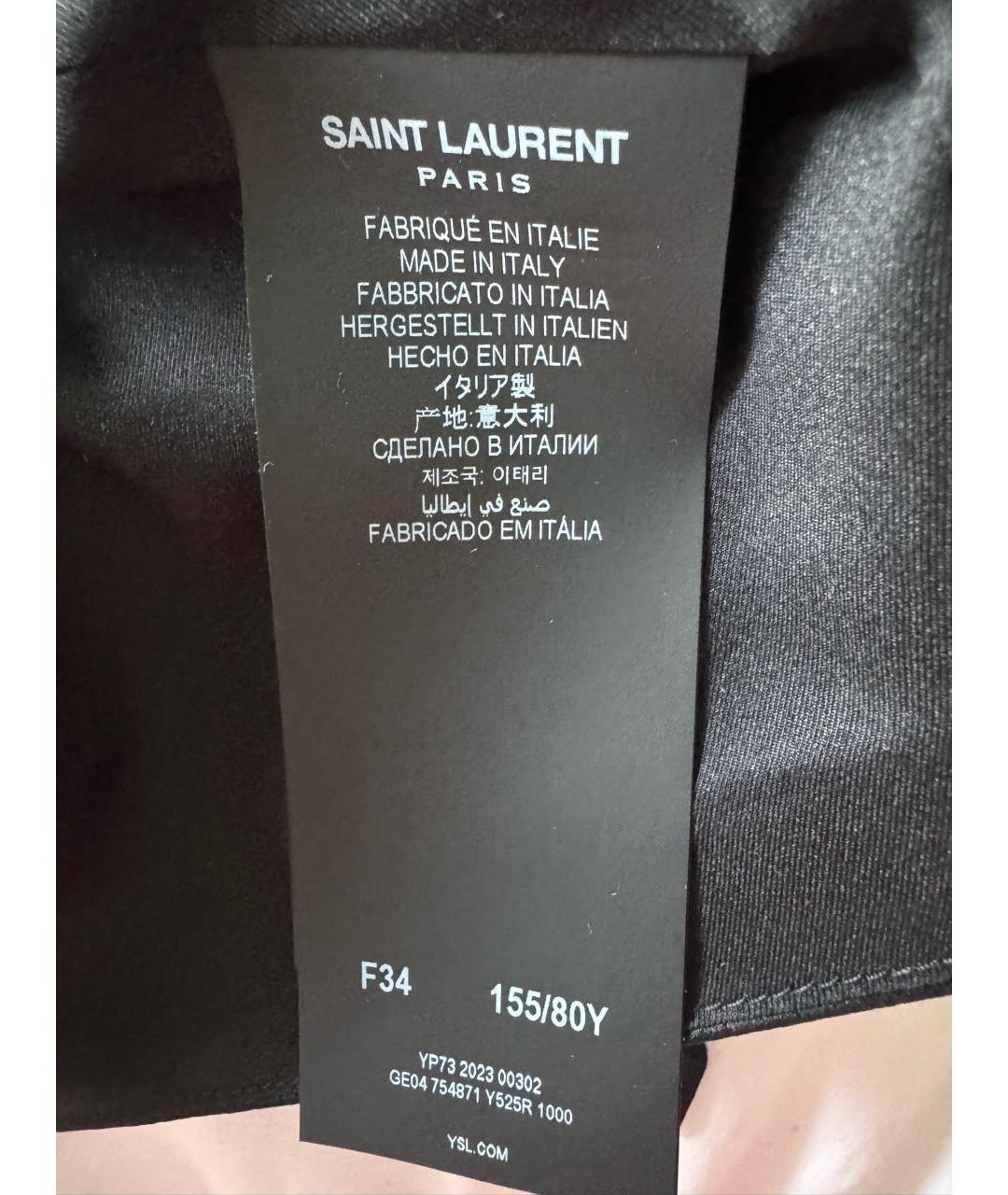 SAINT LAURENT Черный бархатный жилет, фото 6