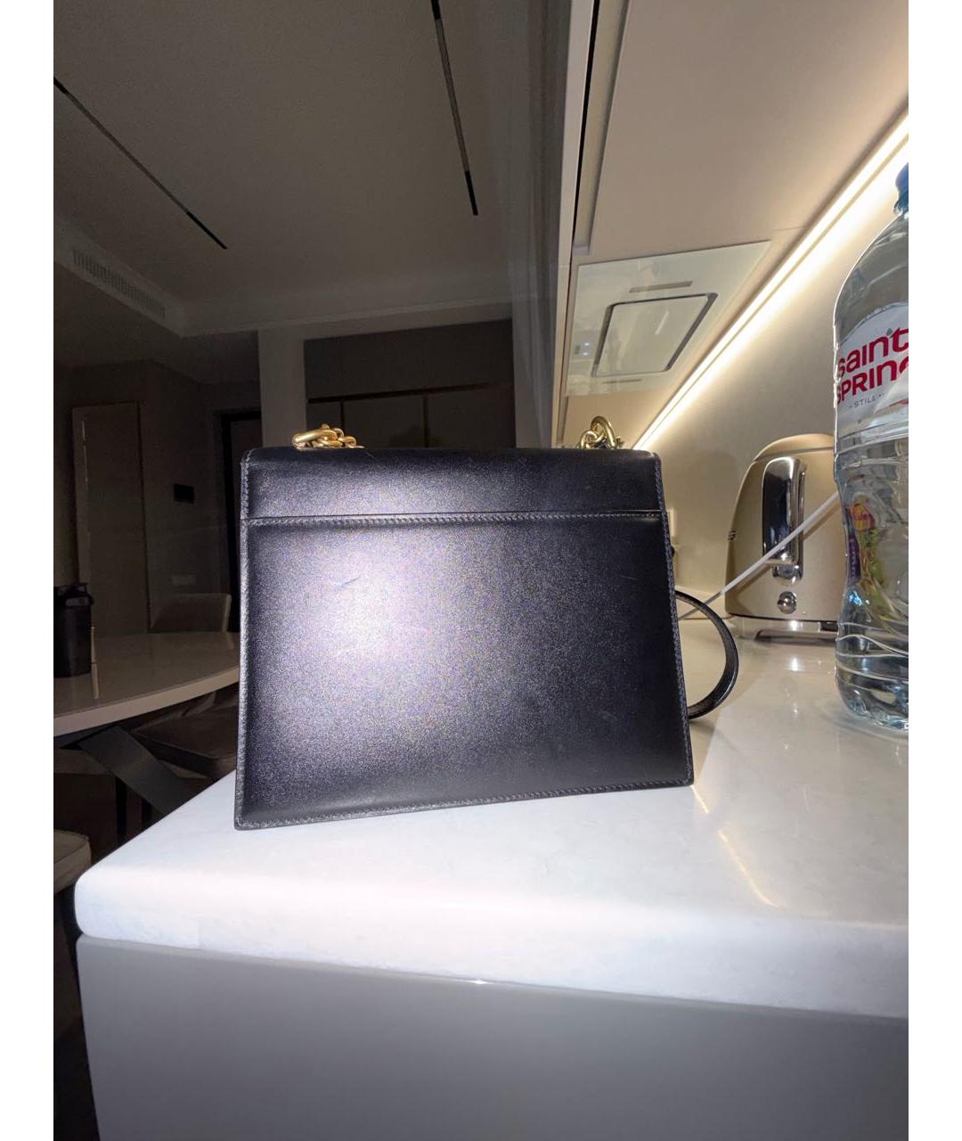 BALENCIAGA Черная кожаная сумка через плечо, фото 2