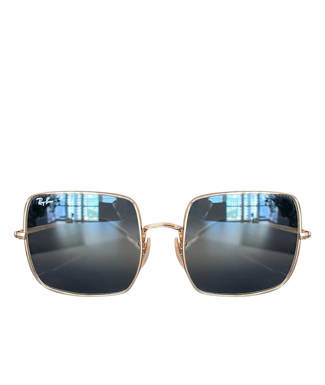 RAY BAN Темно-синие металлические солнцезащитные очки, фото 1