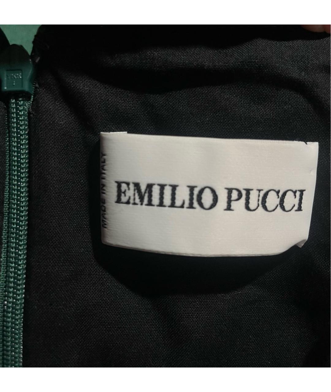 EMILIO PUCCI Зеленое вискозное вечернее платье, фото 3