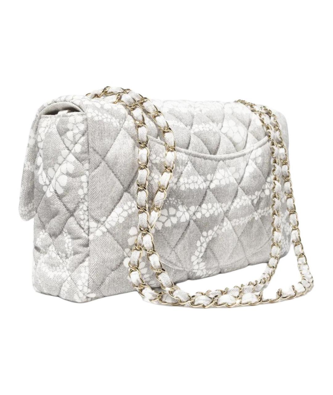 CHANEL Серая деним сумка через плечо, фото 3