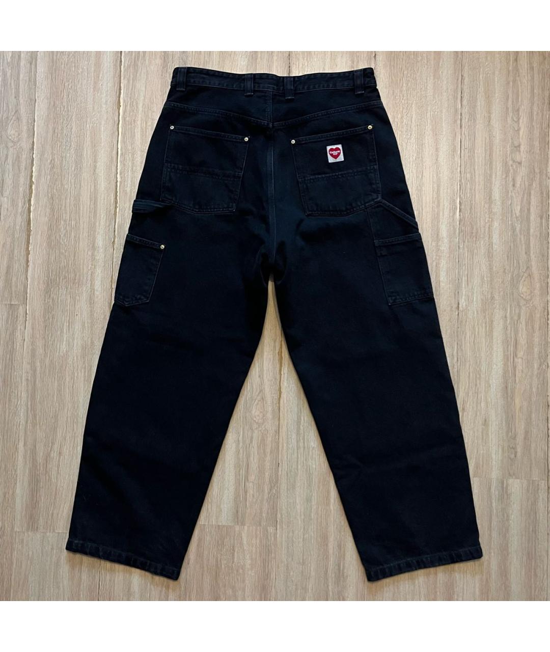CARHARTT WIP Черные хлопковые прямые джинсы, фото 2