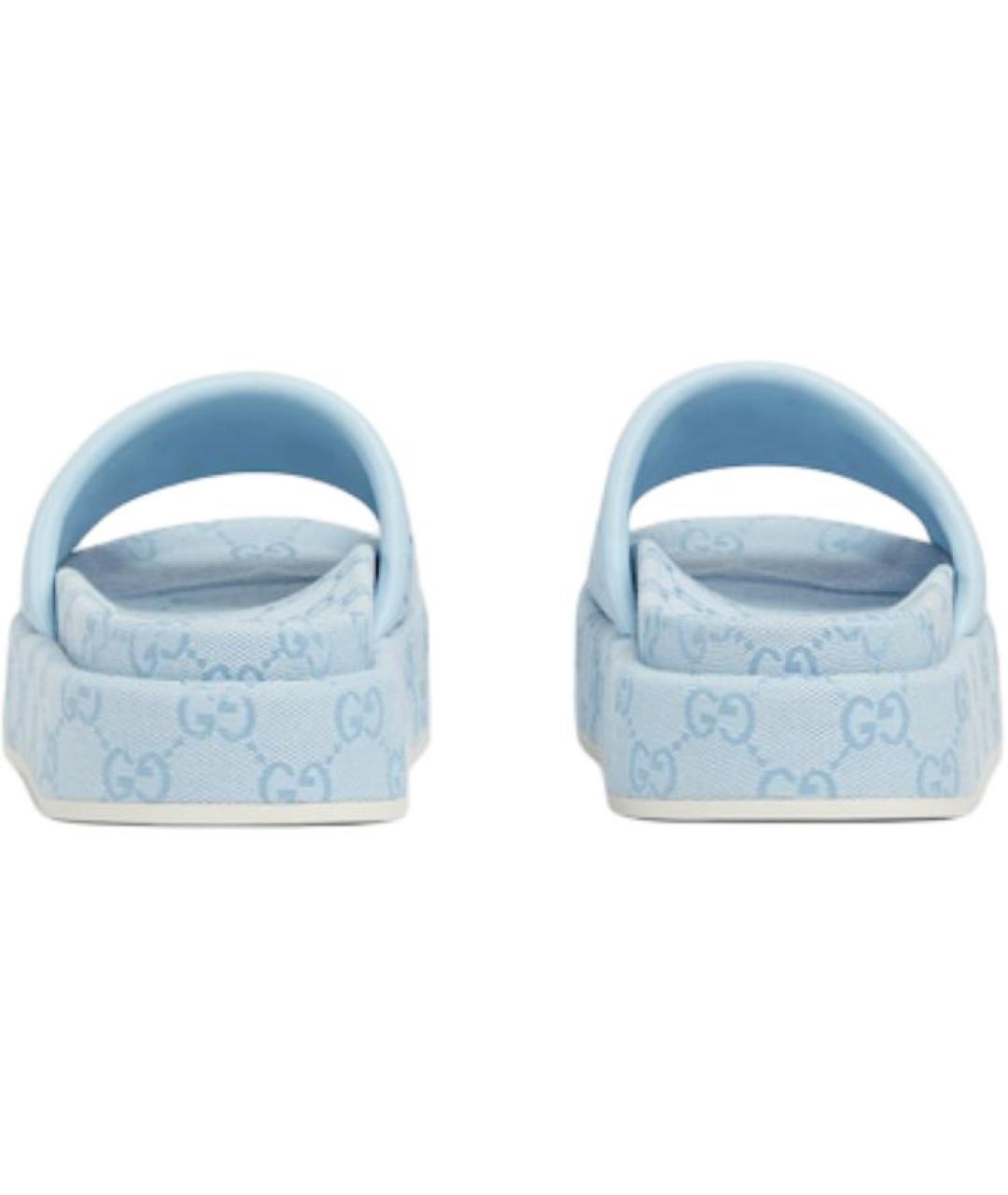 GUCCI Голубые шлепанцы, фото 5