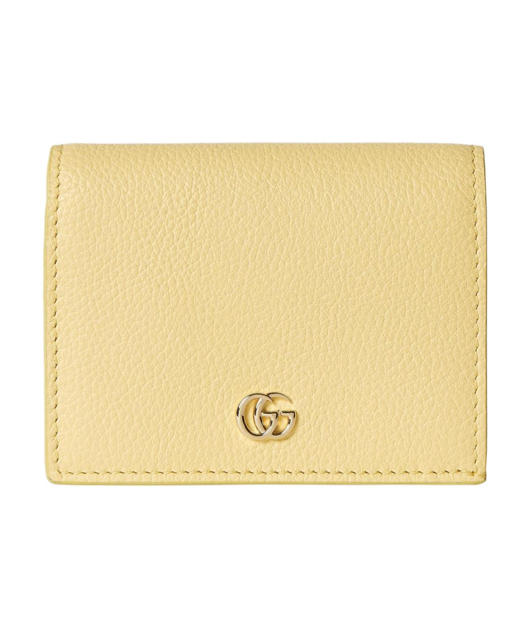GUCCI Желтый кожаный кошелек, фото 1