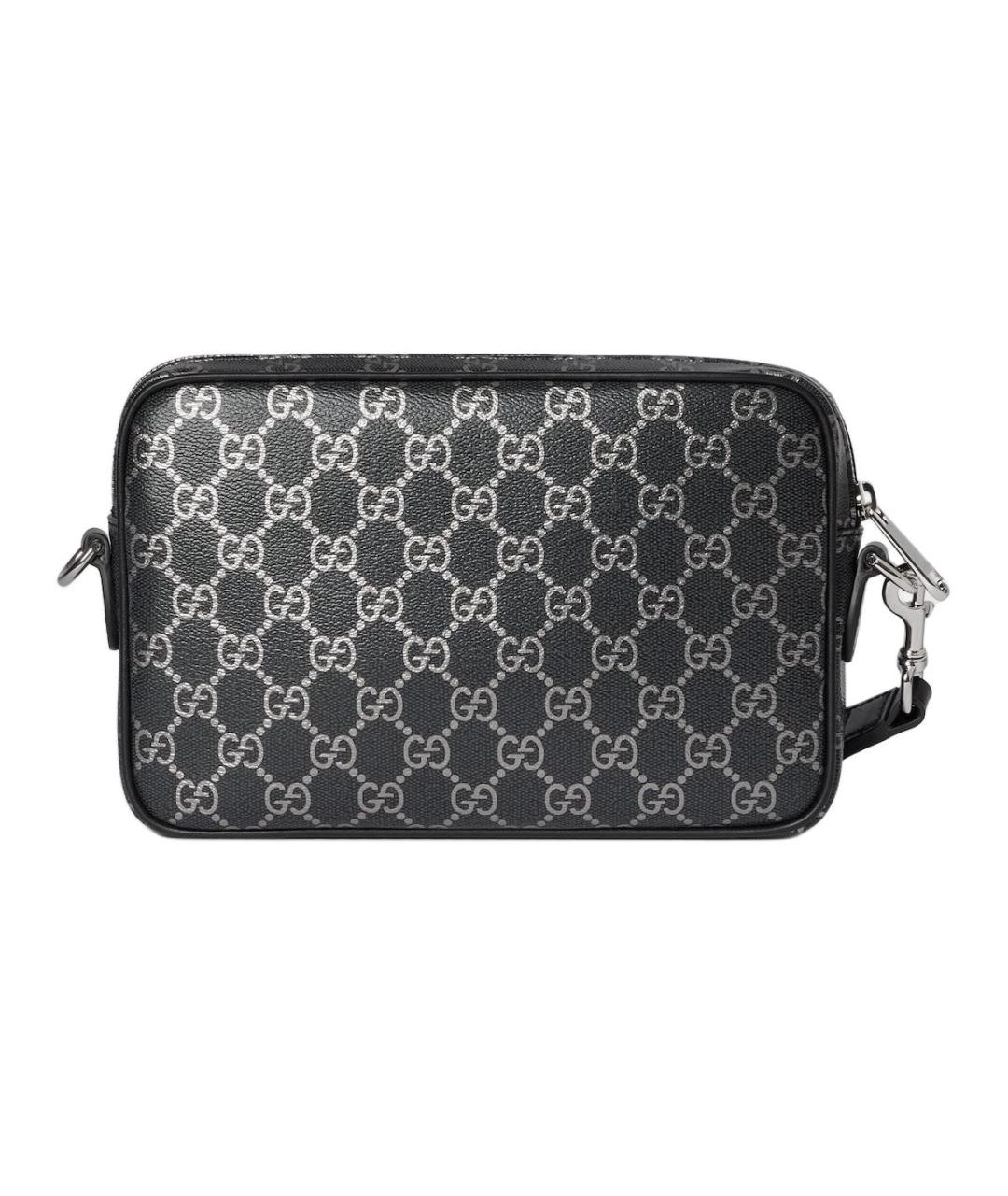GUCCI Черная сумка на плечо из канвы, фото 4