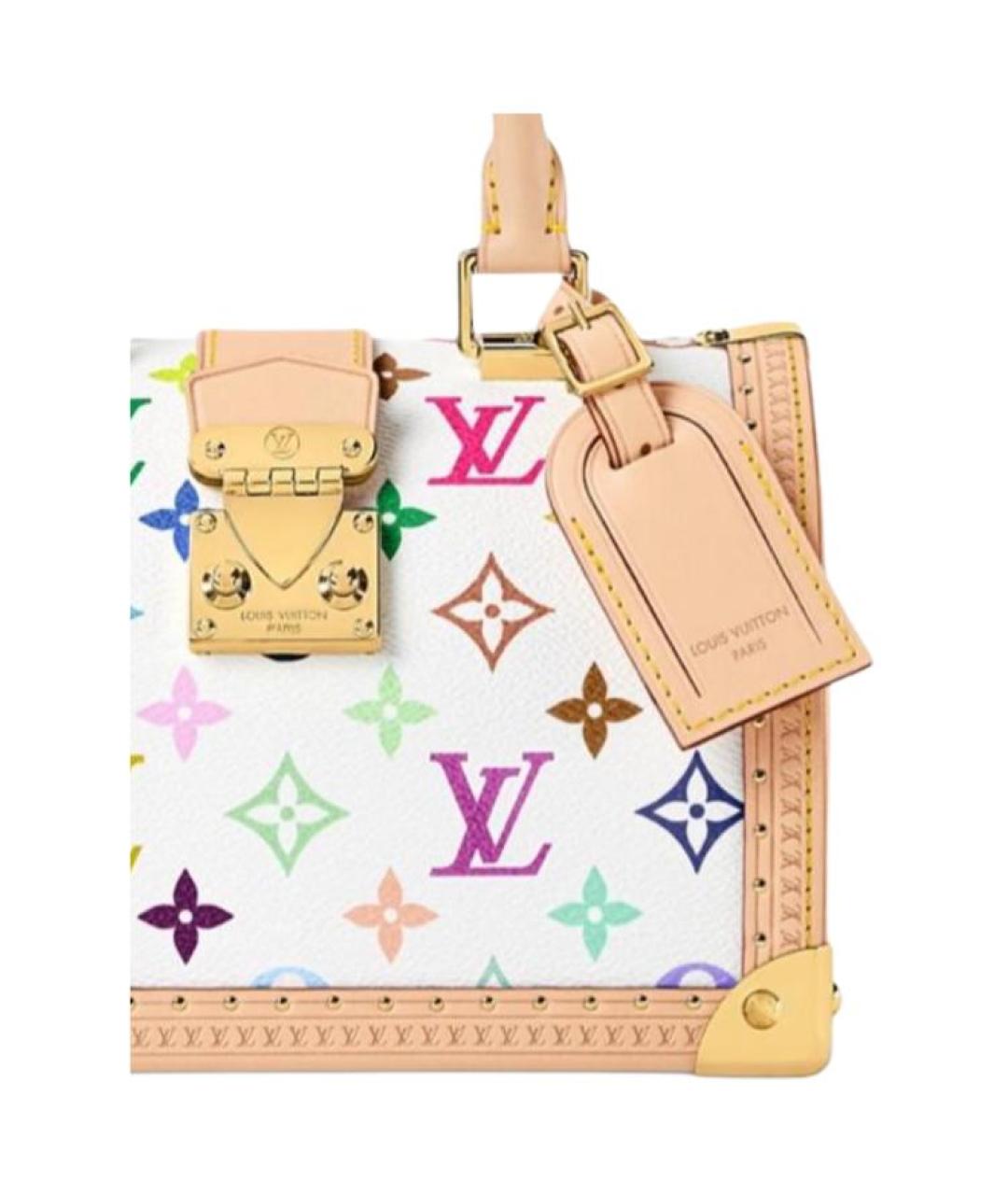 LOUIS VUITTON Белая сумка через плечо из канвы, фото 5