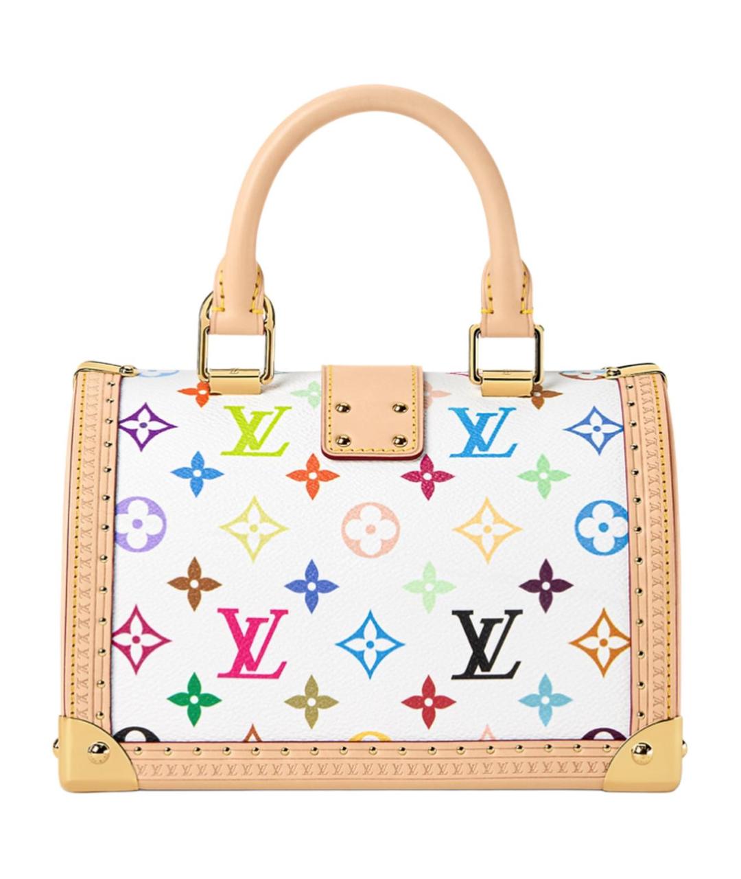 LOUIS VUITTON Белая сумка через плечо из канвы, фото 3