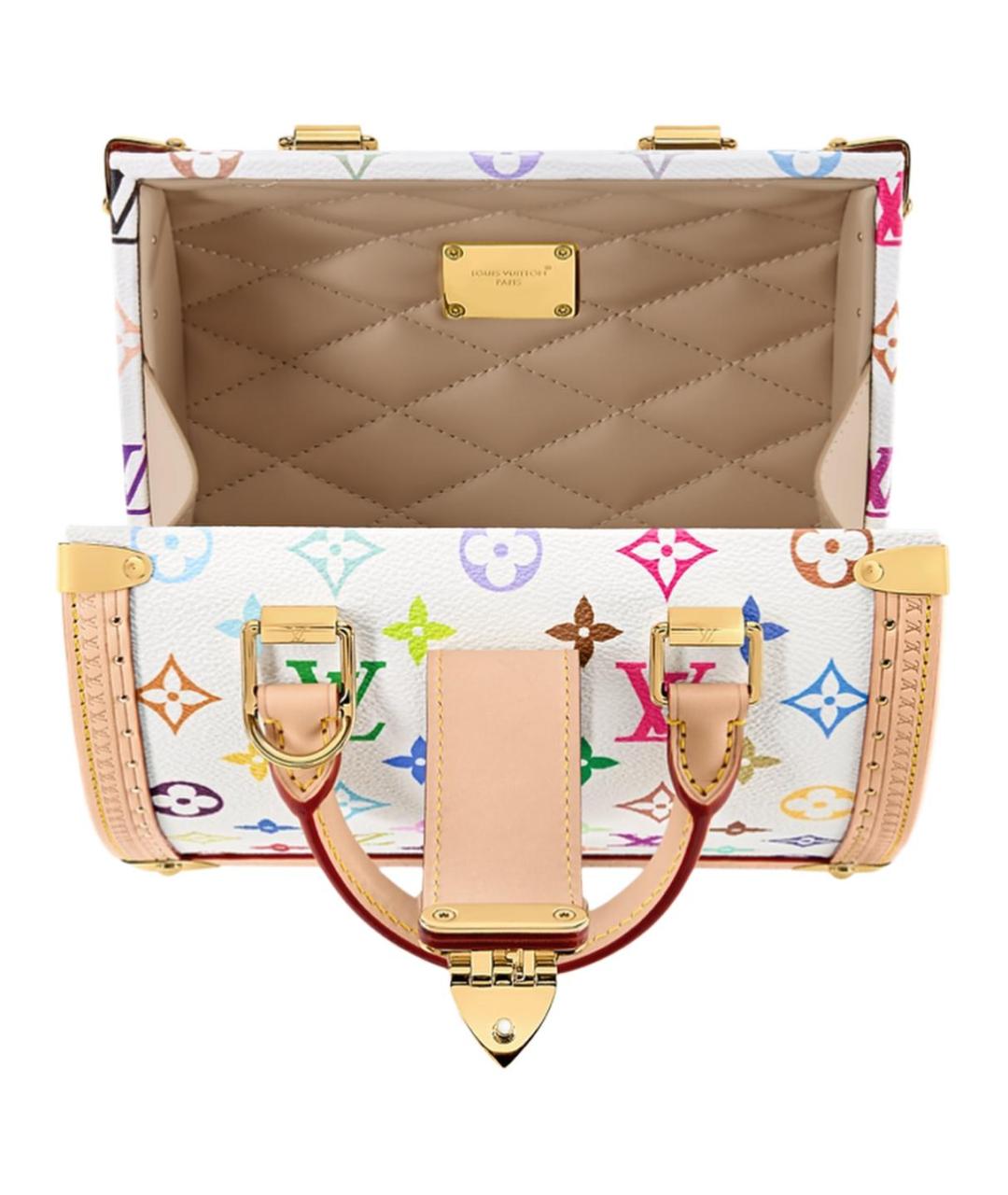 LOUIS VUITTON Белая сумка через плечо из канвы, фото 4