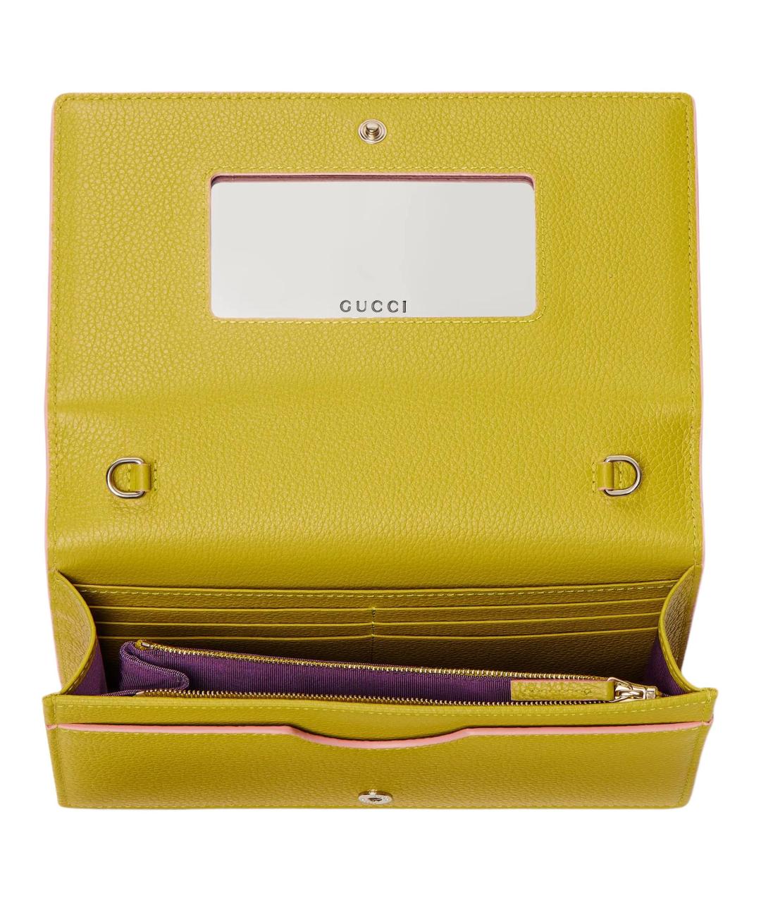GUCCI Розовая кожаная сумка через плечо, фото 4