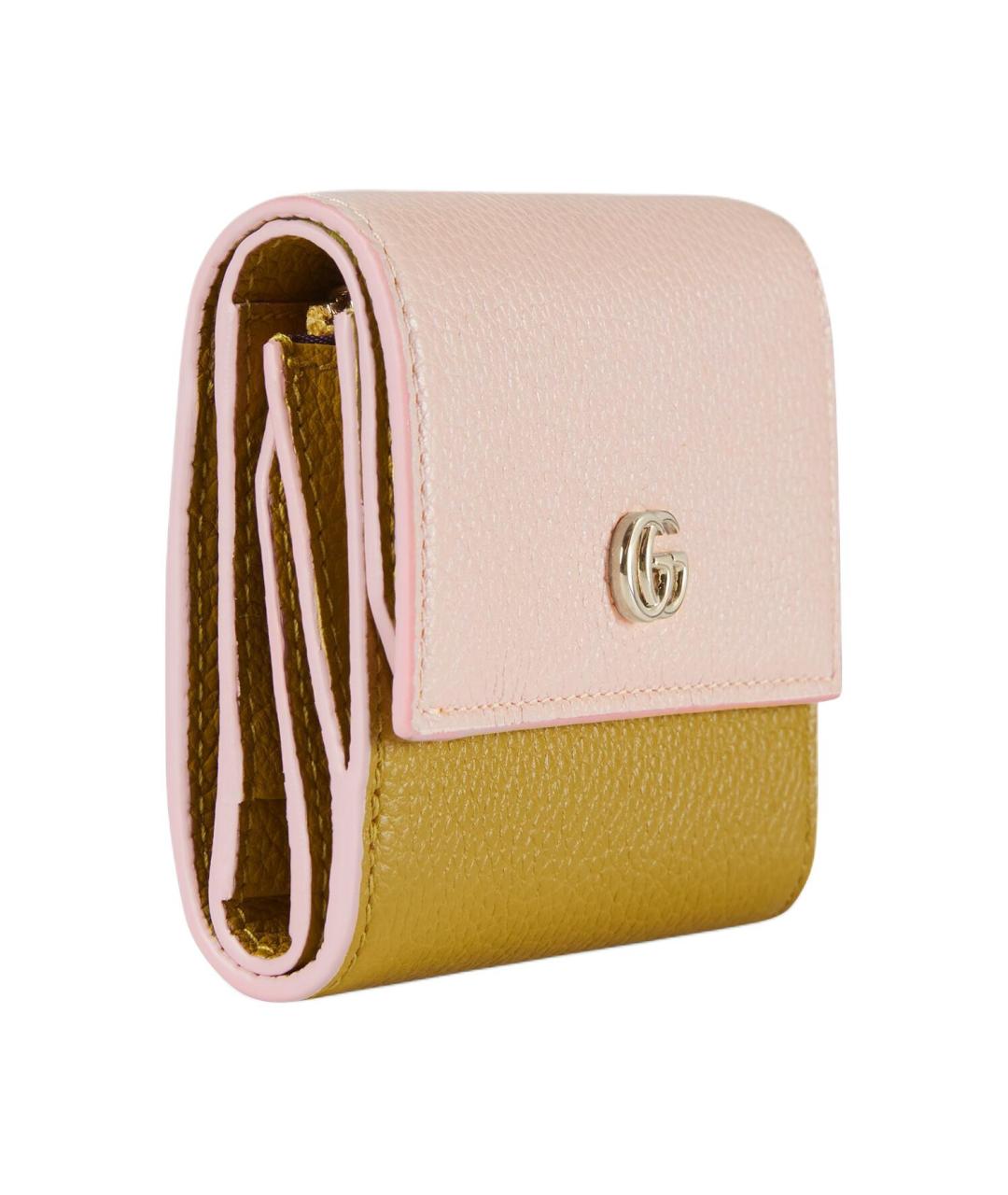 GUCCI Розовый кожаный кошелек, фото 2