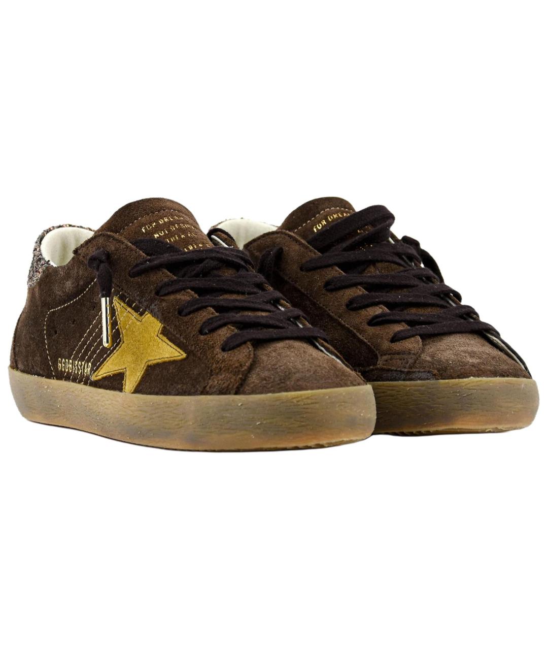 GOLDEN GOOSE Коричневые замшевые кроссовки, фото 3