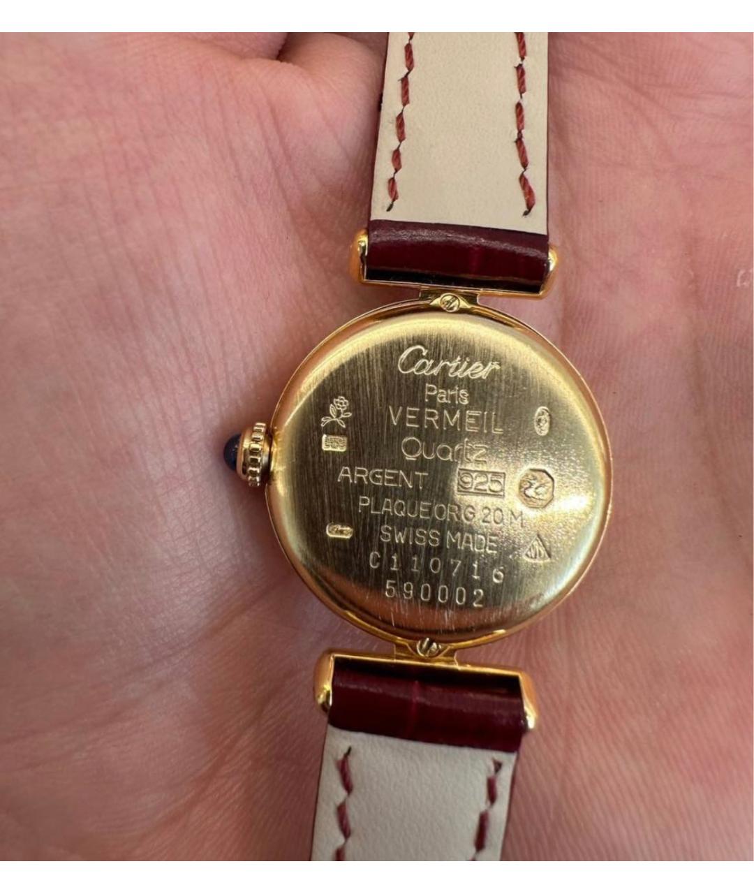 CARTIER Бордовые часы, фото 2