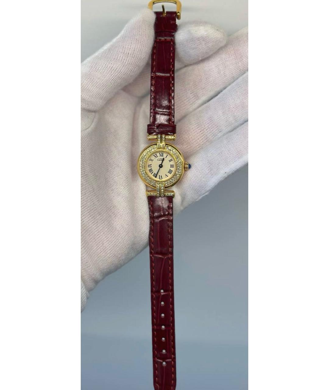 CARTIER Бордовые часы, фото 4