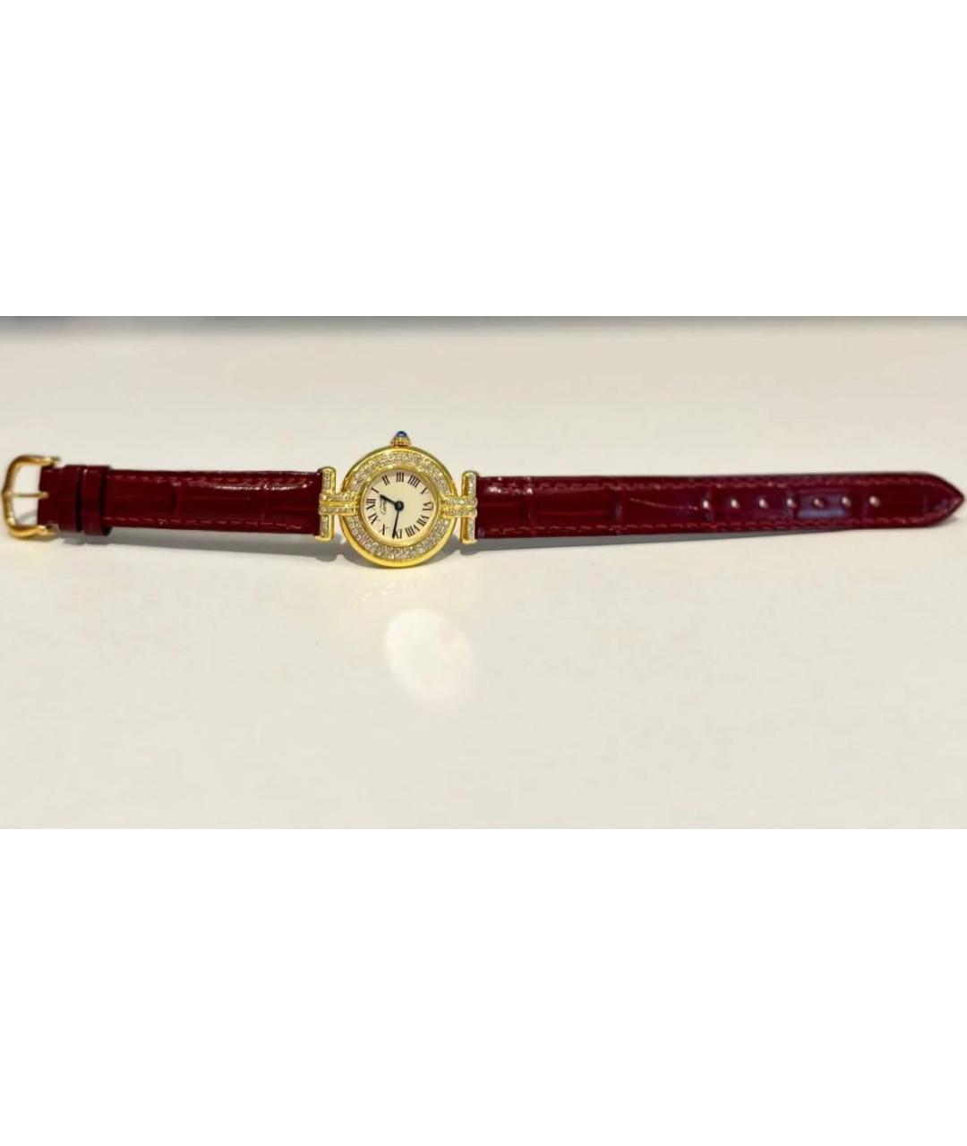 CARTIER Бордовые часы, фото 3