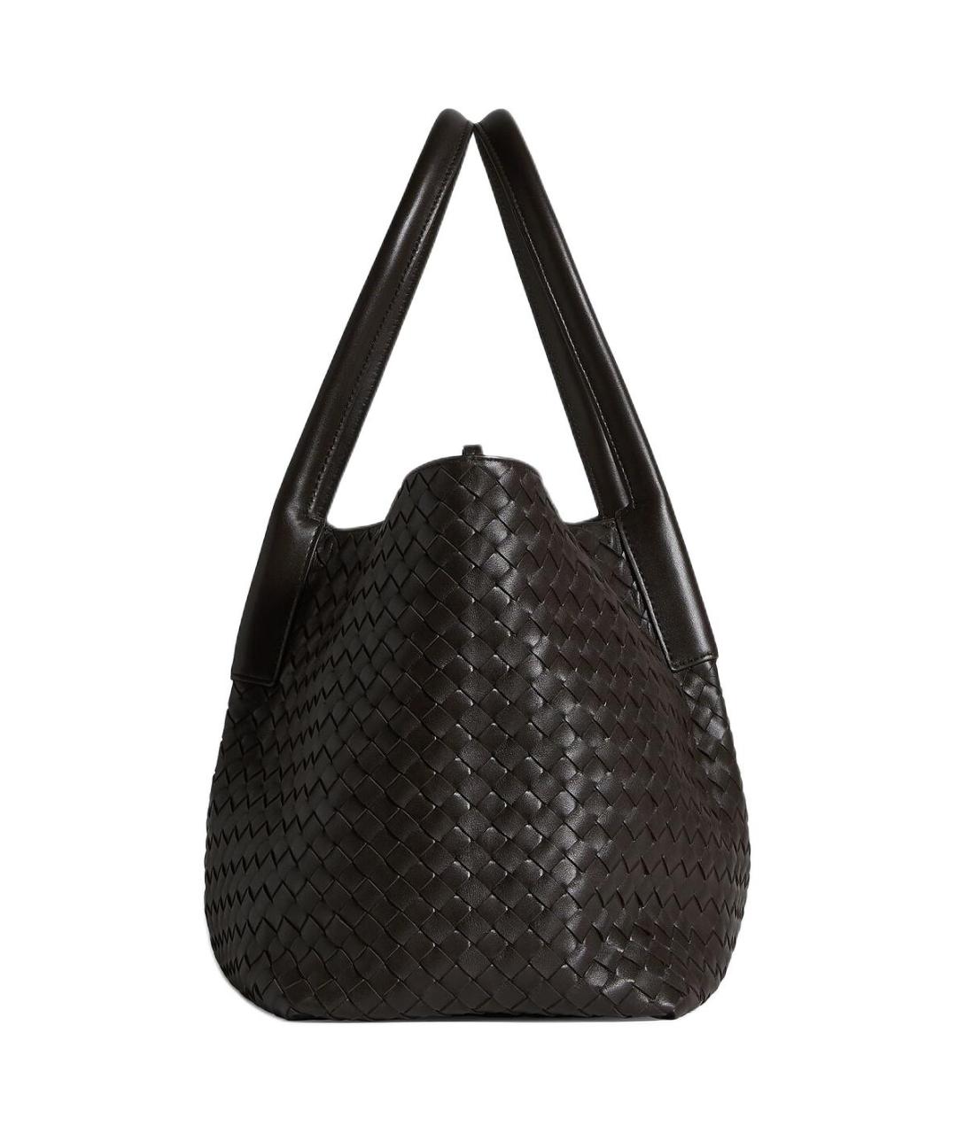 BOTTEGA VENETA Коричневая кожаная сумка через плечо, фото 3