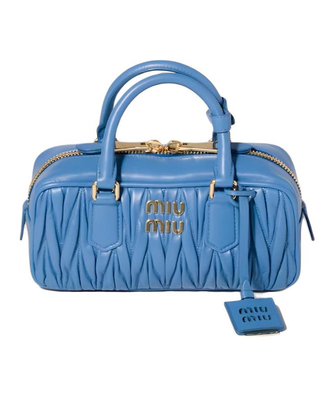 MIU MIU Синяя кожаная сумка через плечо, фото 1