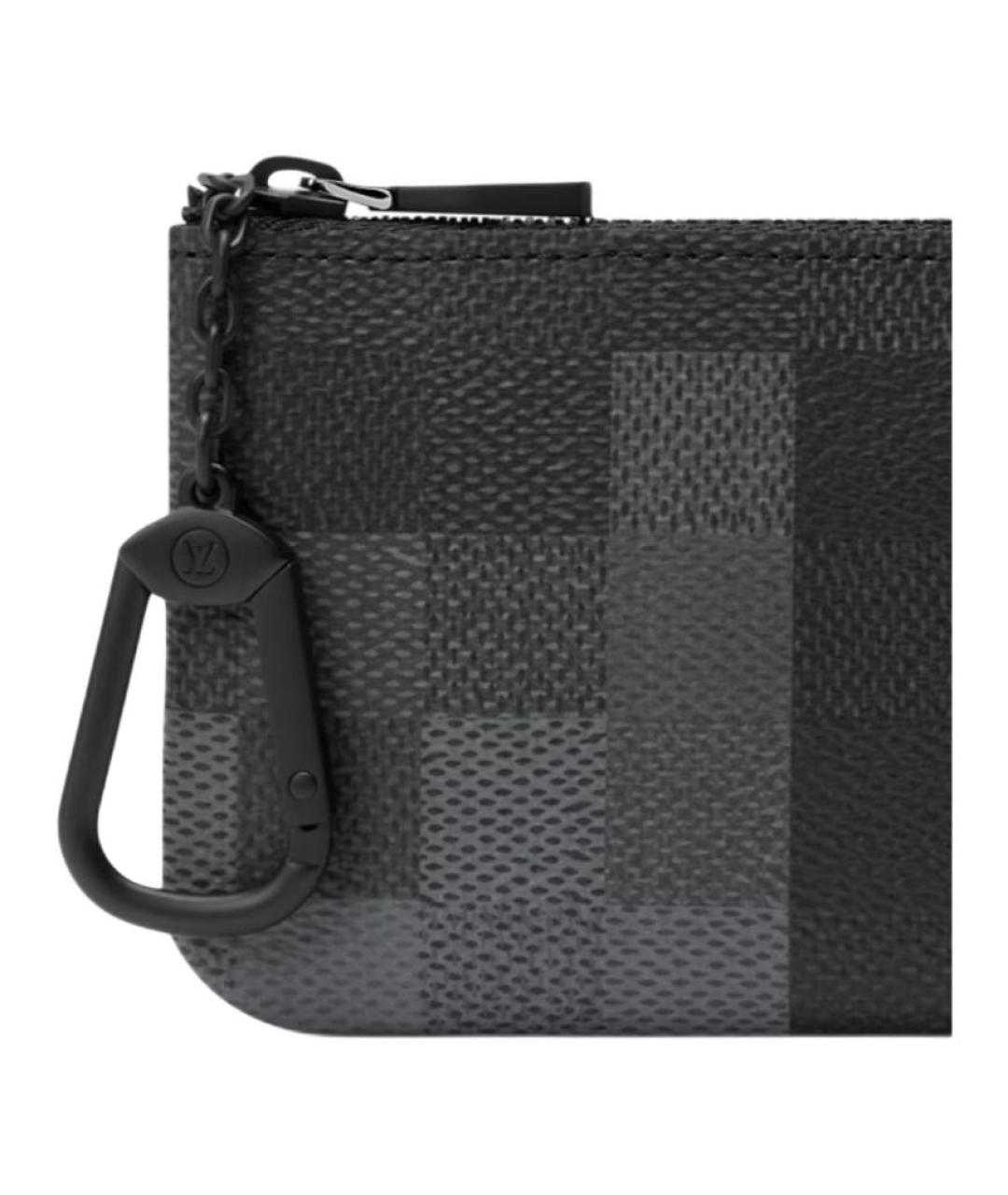 LOUIS VUITTON Черная ключница, фото 5