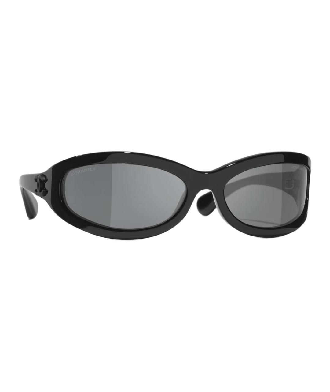 CHANEL Черные пластиковые солнцезащитные очки, фото 2