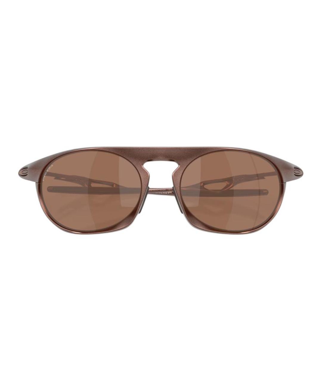 OAKLEY Коричневые металлические солнцезащитные очки, фото 5