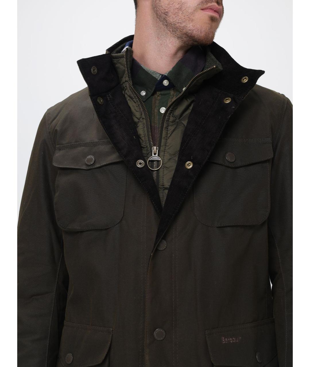BARBOUR Коричневая хлопковая куртка, фото 4