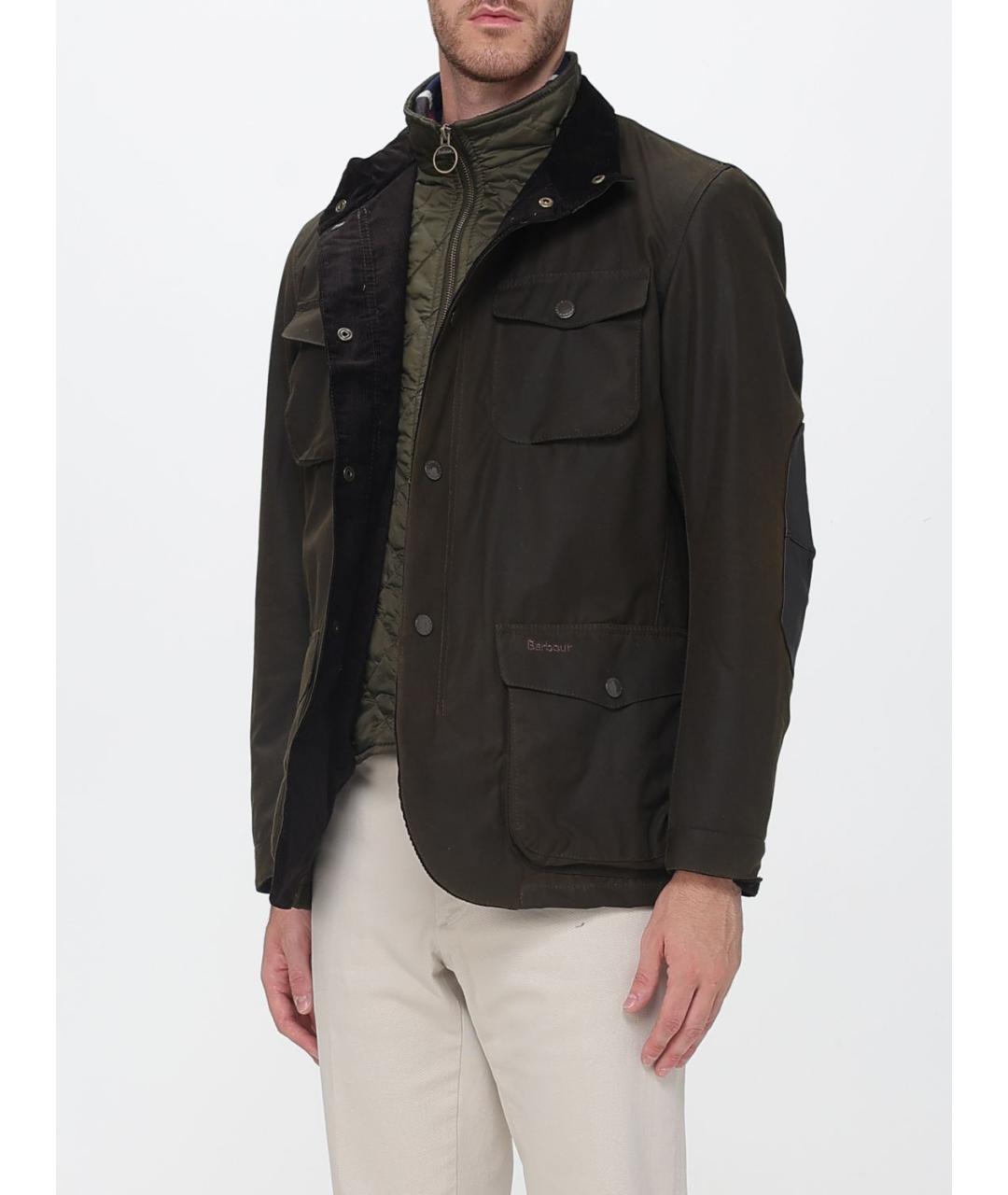 BARBOUR Коричневая хлопковая куртка, фото 3