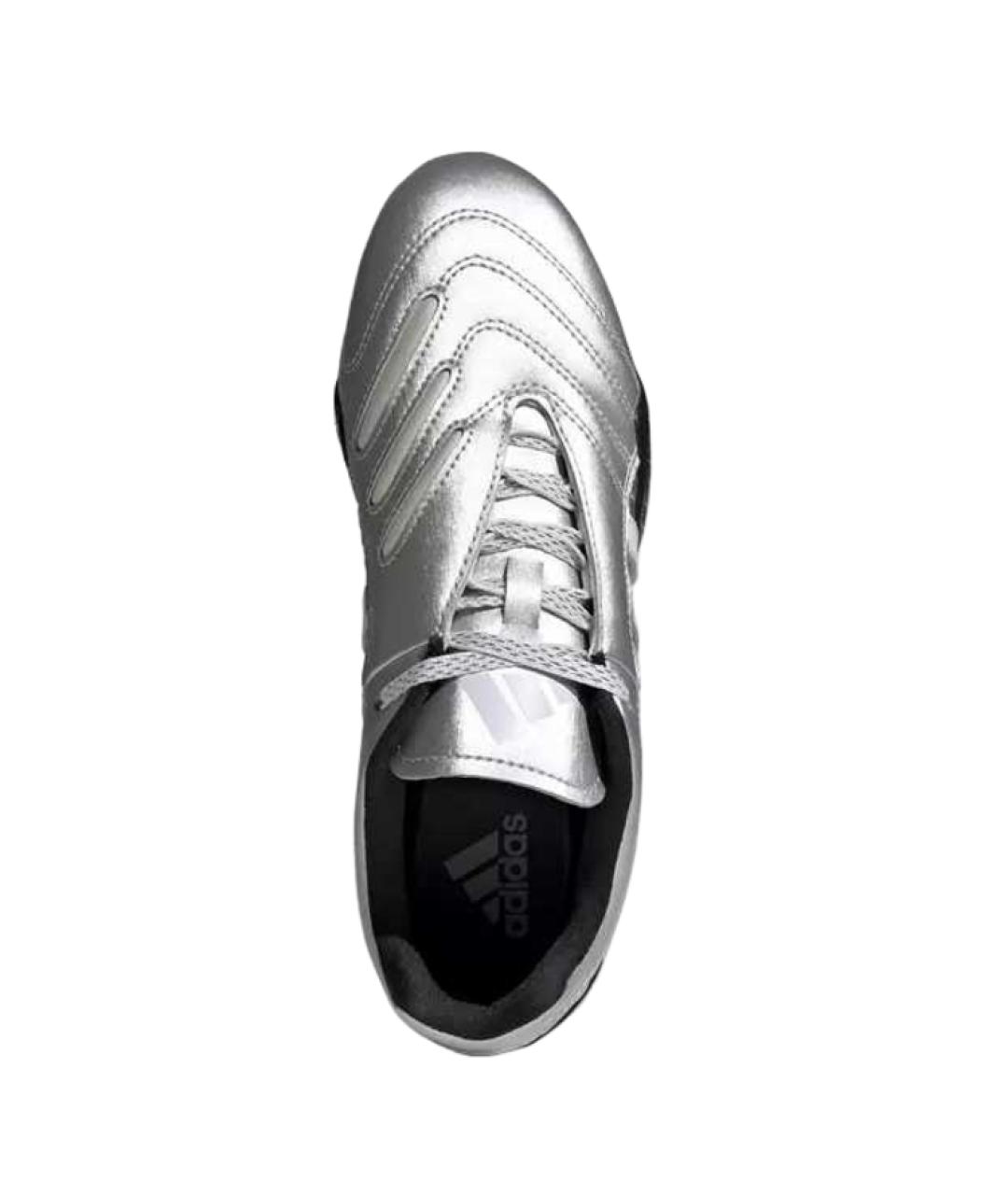 ADIDAS Серебряные кожаные кроссовки, фото 3