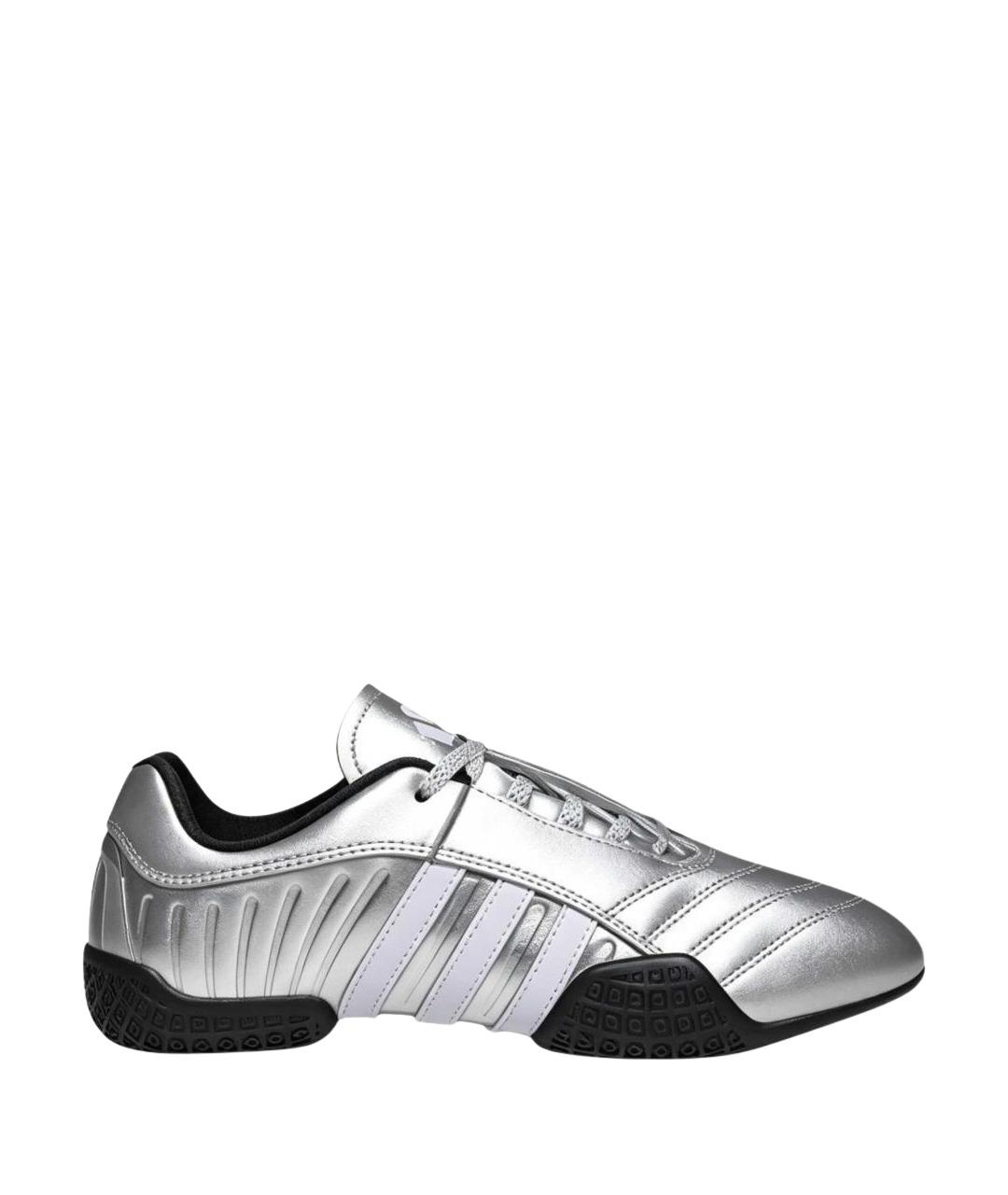 ADIDAS Серебряные кожаные кроссовки, фото 1