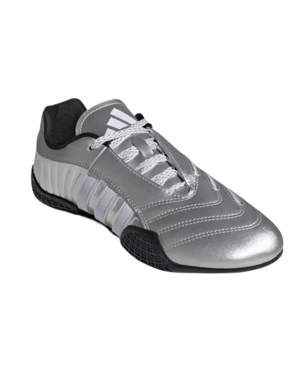 ADIDAS Серебряные кожаные кроссовки, фото 2