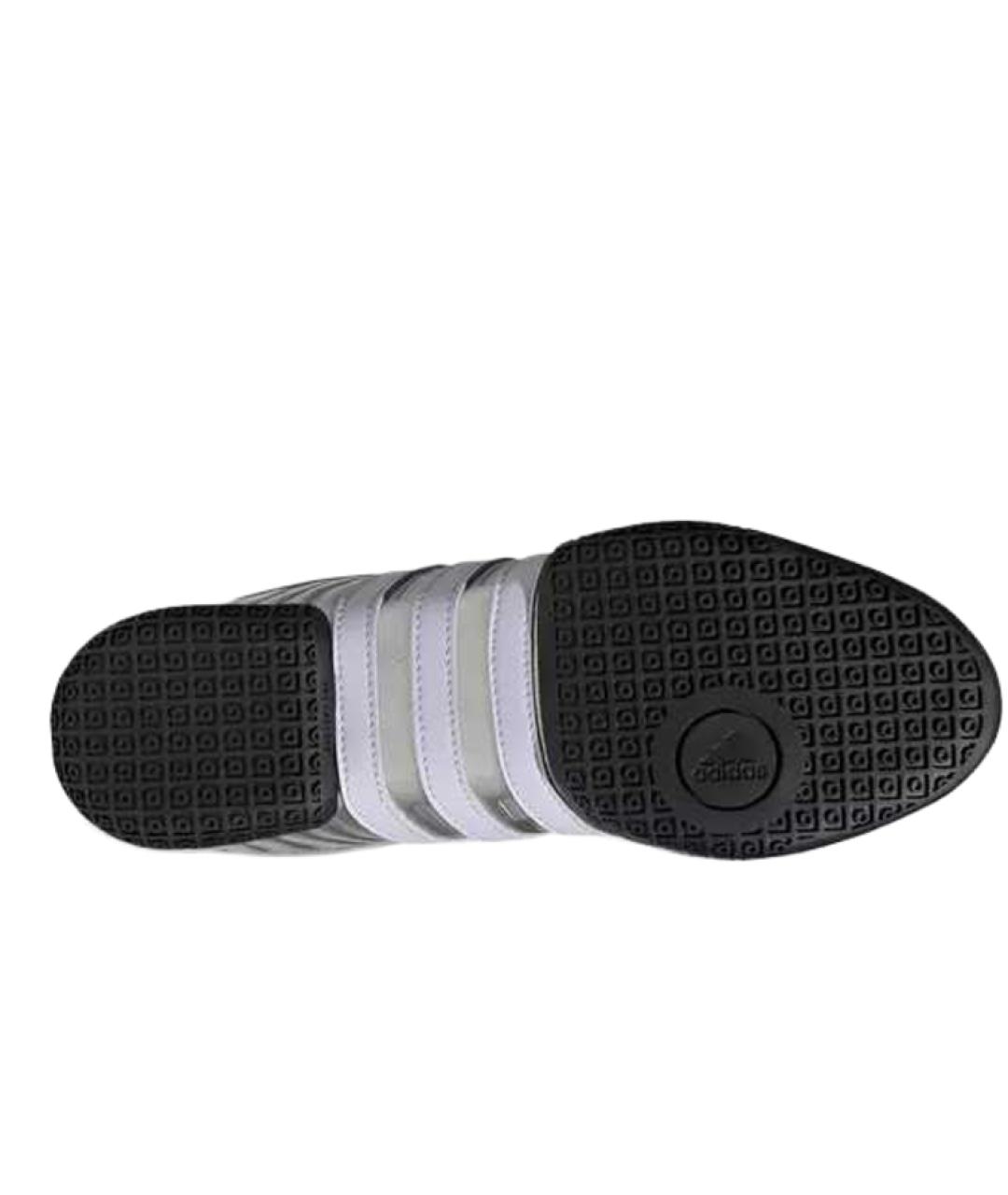 ADIDAS Серебряные кожаные кроссовки, фото 5