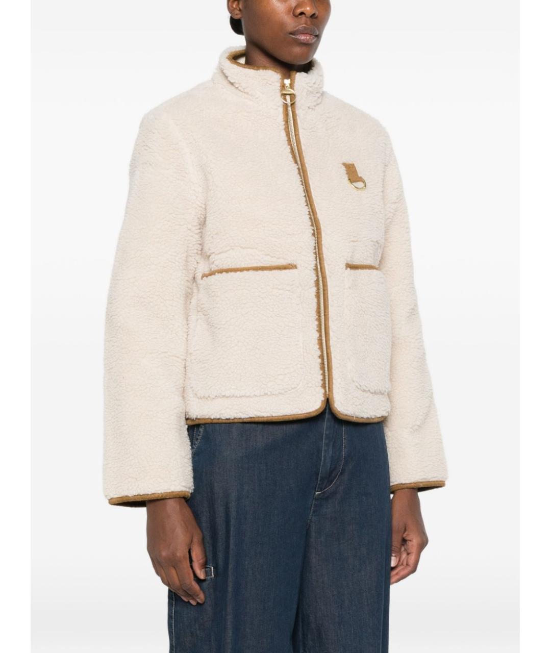 BARBOUR Бежевая полиэстеровая куртка, фото 5