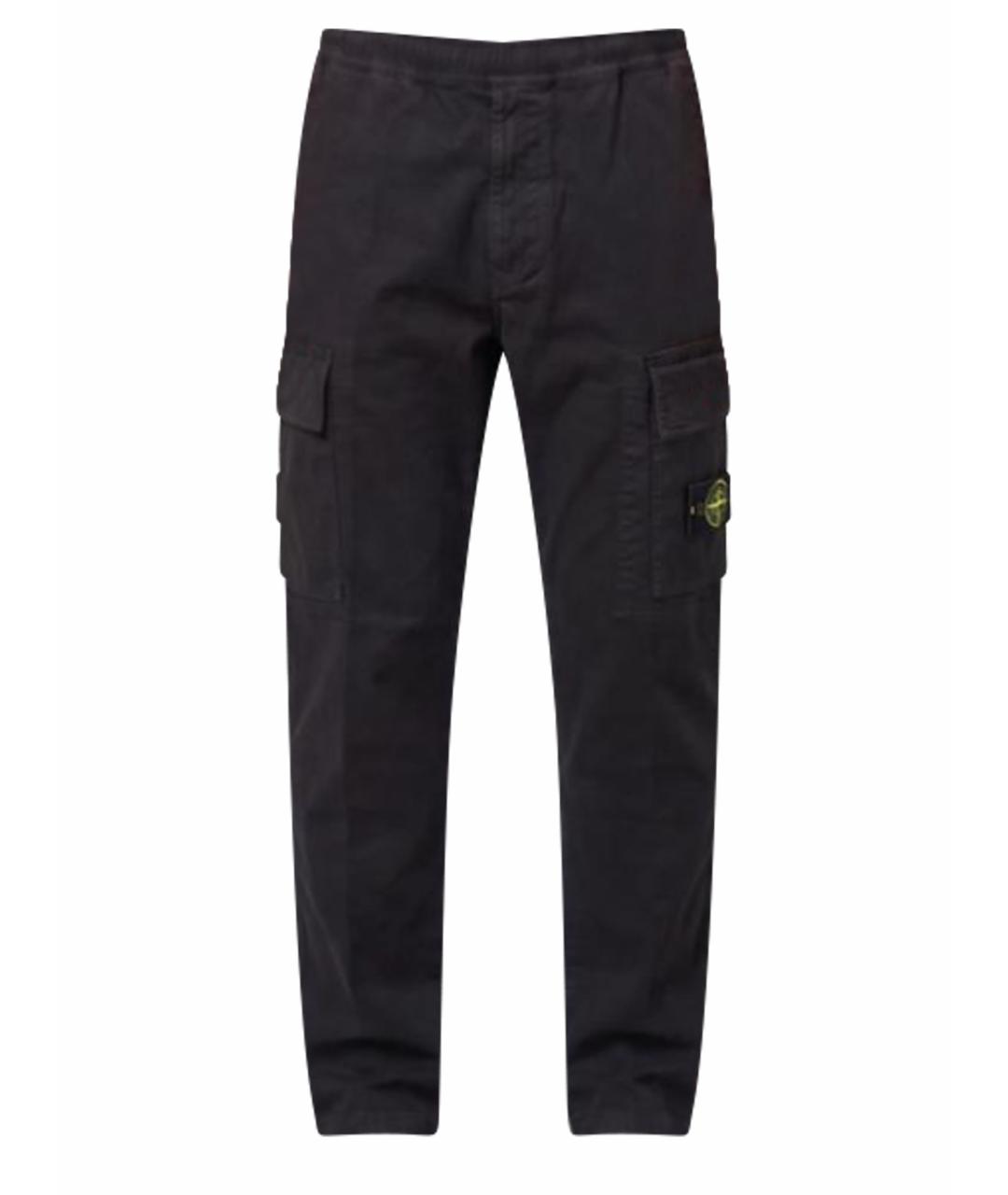 STONE ISLAND Черные брюки чинос, фото 1