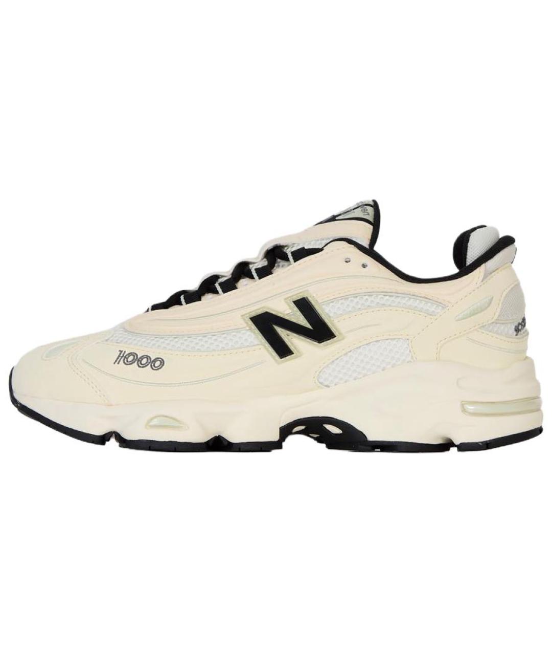 NEW BALANCE Бежевые кожаные низкие кроссовки / кеды, фото 2